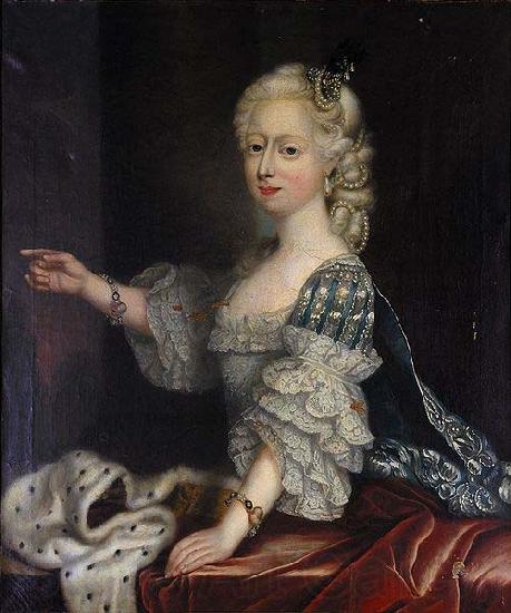 unknow artist Portrait of Augusta Hanover duchess of Brunswick-Luneburg France oil painting art